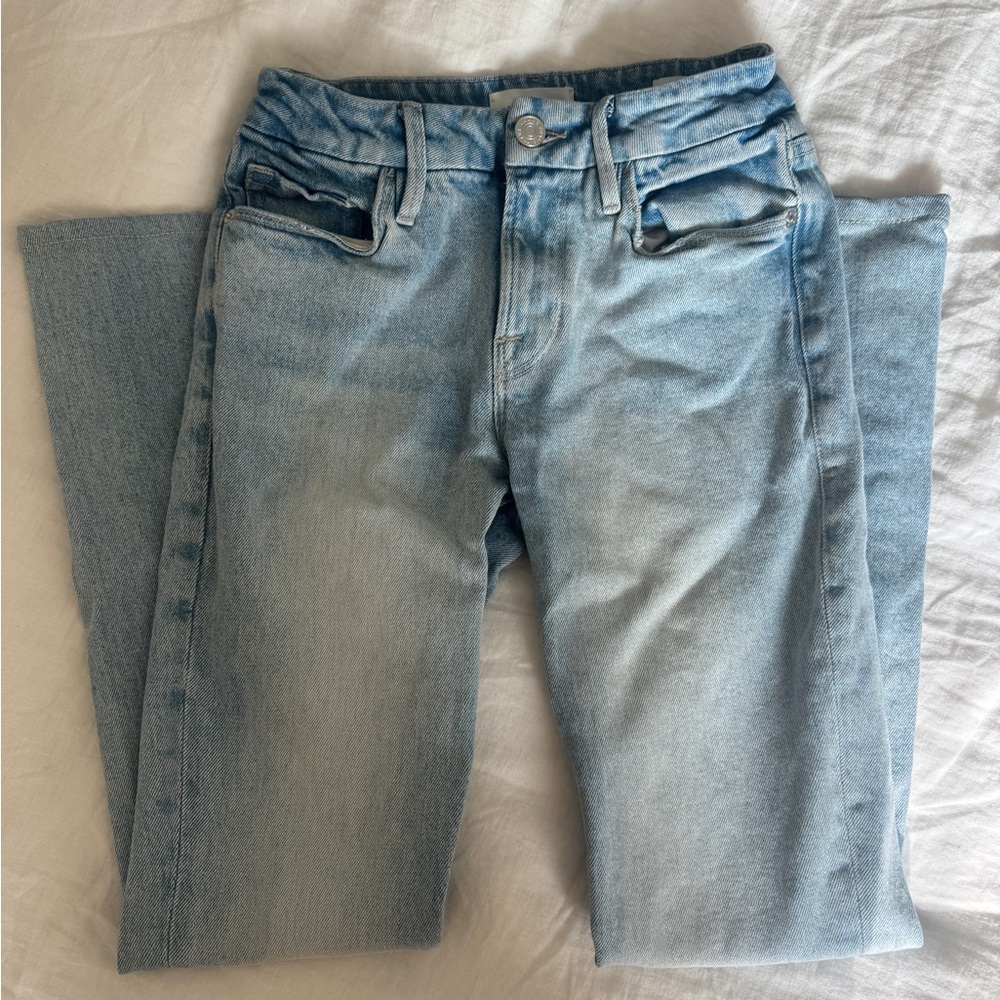 FRAME Light Blue Le Mini Boot Jeans
